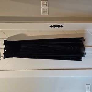 David's Bridal Size 10, Black Full Length Bridesmaid Dress